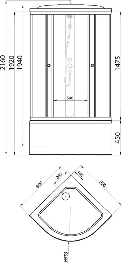 Душевая кабина Triton Стандарт Б 90х90 лен