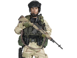 Снайпер отряда "Дельта" военного спецназа США ("Падение Черного Ястреба") - Коллекционная фигурка 1/12 scale US Delta Special Force - M14 Sniper (LW006) - Crazy Figure
