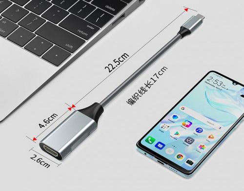 Адаптер/переходник KS-772 4K USB Type C (M) в HDMI (F)