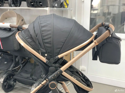 Детская коляска 2 в 1 Luxmom V2 Черный