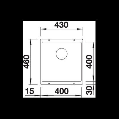 Мойка Blanco Subline 400-U отводная арматура InFino, 523428