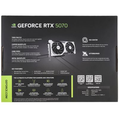 Видеокарта MSI GeForce RTX 5070 Ventus 2X OC 12GB