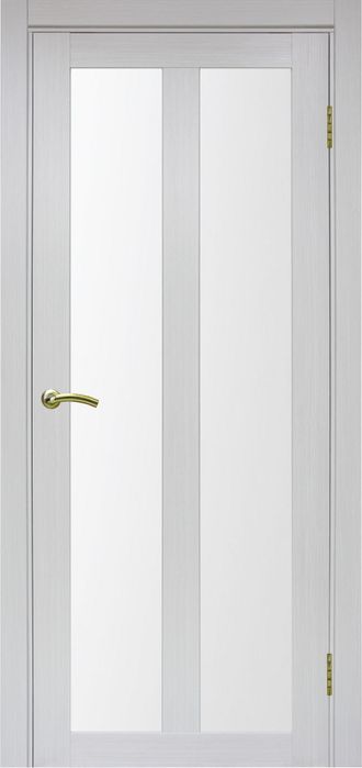 Межкомнатная дверь "Турин-521.22" ясень серебристый (стекло сатинато)