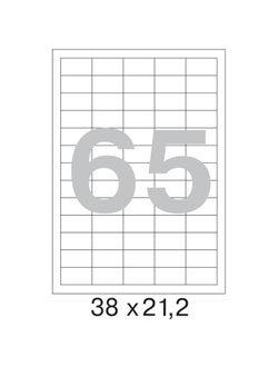 Этикетки самоклеящиеся Office Label 38х21,2 мм/65 шт. на листе А4 100 листов в упаковке