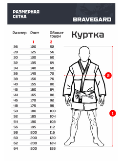 Куртка облегченная для самбо ВФС BRAVEGARD Победа Junior красная + шорты ВФС
