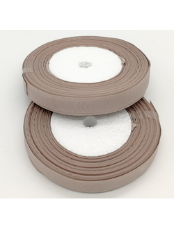 Репсовая лента 12мм, цвет светло коричневый