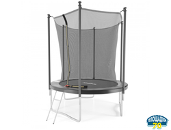 Батут с защитной сеткой DFC JUMP4FUN 6 ft черный с лестницей
