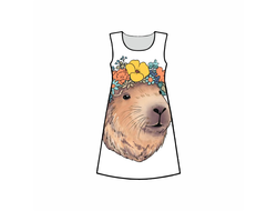 Платье 3D с полной запечаткой Капибара, Kapibara-san №25