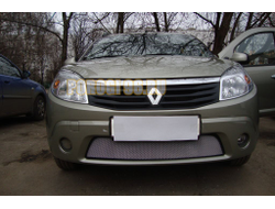 Защита радиатора Renault Sandero 2010-2014 chrome