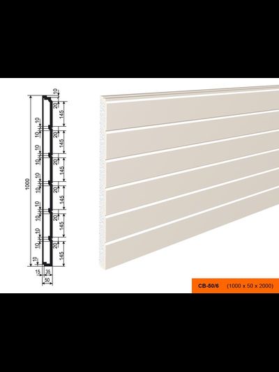 Фасадный изосайдинг (панель) из пенополистирола с покрытием LEPNINAPLAST (Лепнинапласт) СВ-50/6