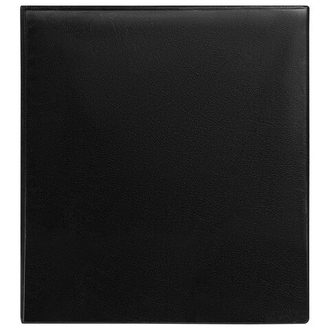 Папка на 4 кольцах с передним прозрачным карманом BRAUBERG, картон/ПВХ, 65 мм, черная, до 400 листов, 223534