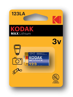 Батарейка 123LA литиевая Kodak Max Lithium в блистере 1шт