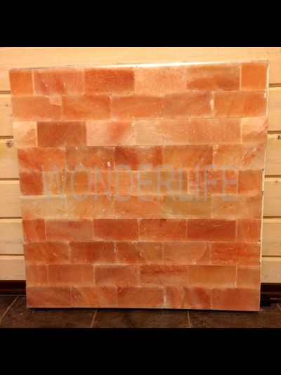 Готовый комплект Соляная стена, скрытый монтаж, шлифованная плитка 2,5 см (любые размеры)