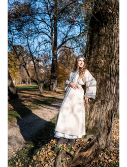 Платье "Белый Рассвет" ручное ткачество