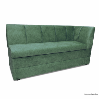 Кухонный ДИВАН "ФОРУМ-8" с боковой спинкой, Зеленый Правый