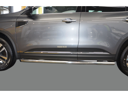 Защита штатного порога	 d60 для Renault Koleos (2017-)