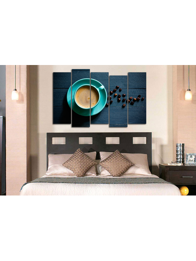 Модульная картина &quot;Бирюзовая чашечка кофе&quot;