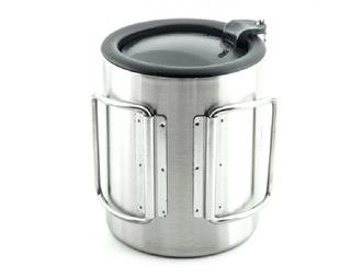 Кружка СЛЕДОПЫТ изотермическая 280 мл, складные ручки