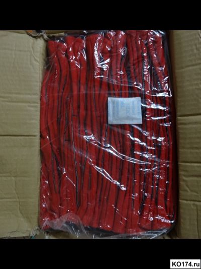 Краги спилковые красные Трек с подкладом