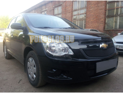 Защита радиатора Chevrolet Cobalt 2013- black верх