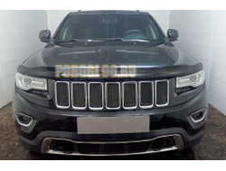 Защита радиатора Jeep Grand Cherokee (WK2) IV 2013-2018 рестайлинг (кроме SRT8) black низ PREMIUM