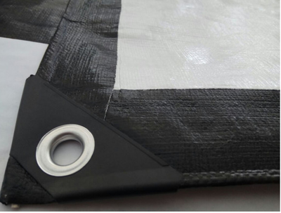 Тент Тарпаулин 8 x 10 м, 230 г/м2, шаг люверсов 0,5 м строительный защитный укрывной купить в Москве