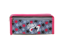 ТИМ СТАР ПЕНАЛ МЯГКИЙ ПРЯМОУГОЛЬНЫЙ, 21Х9Х4,5СМ, ПЭ, 1 КАРМАН, ВСТАВКА ИЗ ИСК.КОЖИ С ПЕЧАТЬЮ