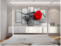 Модульная картина "Алая роза"