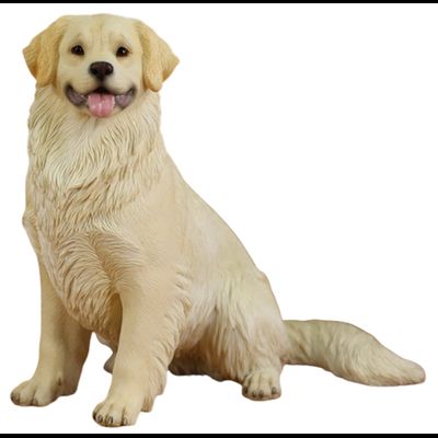 Белый ретривер (сидящий) - Коллекционная ФИГУРКА 1/6 scale Animal Model Golden Retriever 2.0 (MRZ057-1B) - Mr.Z