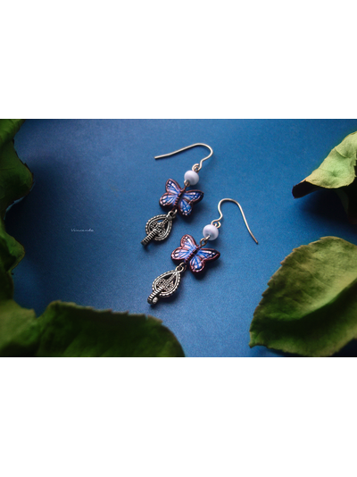 "Посланницы небес", серьги-бабочки из коллекции "добрые серёжки" (благотворительность)