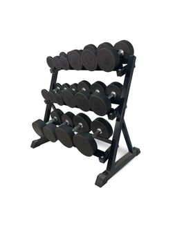 Стойка для гексагональных гантелей UNIX Fit DumRack Hexagon PRO (300 кг) Черный