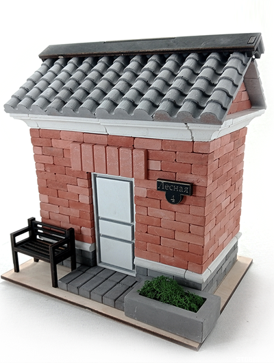 Конструктор керамический с деревянными элементами "Город из коробки"