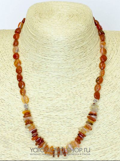 82269255СД.  Бусы из сердолика.