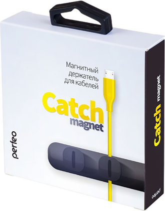 Магнитный фиксатор для кабеля Perfeo Catch Magnet (белый)