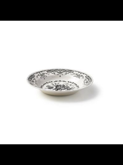 Тарелка глубокая 23,3 см, цвет декора черный