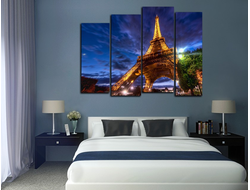 Модульная картина "Эйфелева башня"