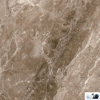Плитка напольная Eurotile Hermitage Brown 418 х 418 мм под мрамор
