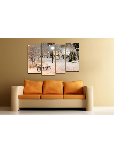 Модульная картина &quot;Зимний парк&quot;