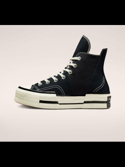 Кеды Converse Chuck 70 Plus черные высокие на платформе