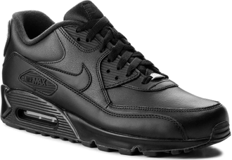 Nike Air Max 90 Leather Black (Экокожа) сбоку