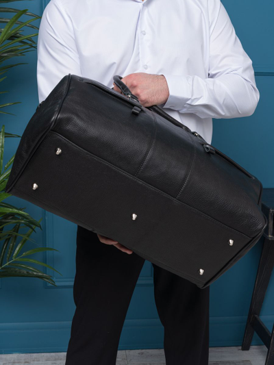 Кожаная дорожная сумка Campelli black (арт. 4014-01)