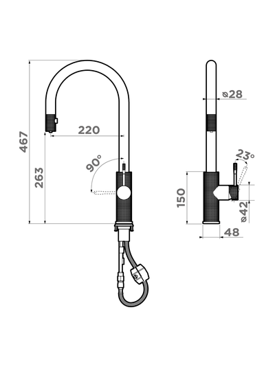 Смеситель OMOIKIRI ASAKAWA-S