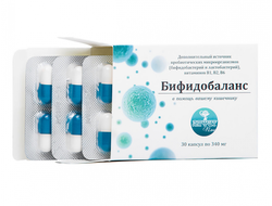 Капсулы. Бифидобаланс. 30 капсул по 340мг. Восстановление микрофлоры
