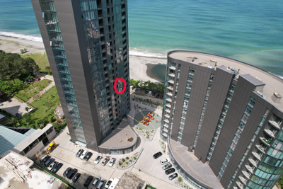 СТУДИЯ 35M2 В ДОЛГОСРОЧНУЮ АРЕНДУ В 50 МЕТРАХ ОТ МОРЯ. ЖК "TROPICAL GARDEN" - ЧАКВИ, ПРИГОРОД БАТУМИ