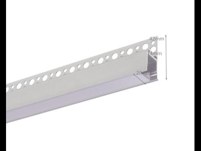 Алюминиевый профиль 4L-2042-2m-DW ANOD+OPAL Гипсокартон