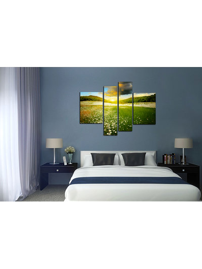 Модульная картина "Ромашки на солнце"