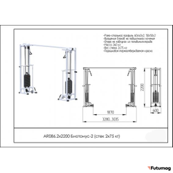 Блочный кинезиотренажер Биотонус-2 AR086 2х2200
