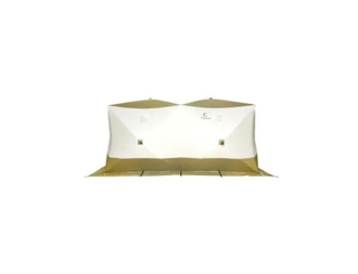 Палатка зимняя сдвоенный куб СЛЕДОПЫТ "Premium" (4,2х2,1м) 2-комнатная, 8-местная, 3-слойная