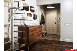 Гипсовая плитка в интерьере прихожей