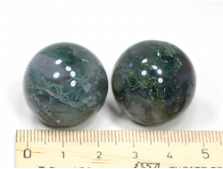Шар Агат моховой (Халцедон) в ассортименте, Ботсвана (24-25 мм, 20 г) №28574
